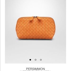 Bottega Veneta Persimmon make up bag
